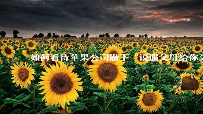如何看待苹果公司撤下“说服父母给你买一台 Mac”的广告***,上线仅一天?